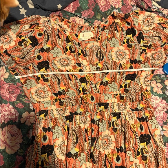 Anthropologie The Somerset Maxi Dress XL Botanic Garden 100% Cotton Tiered - Picture 11 of 12